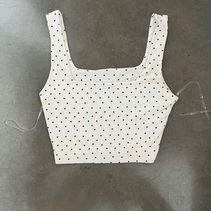 Heart polka dot crop top